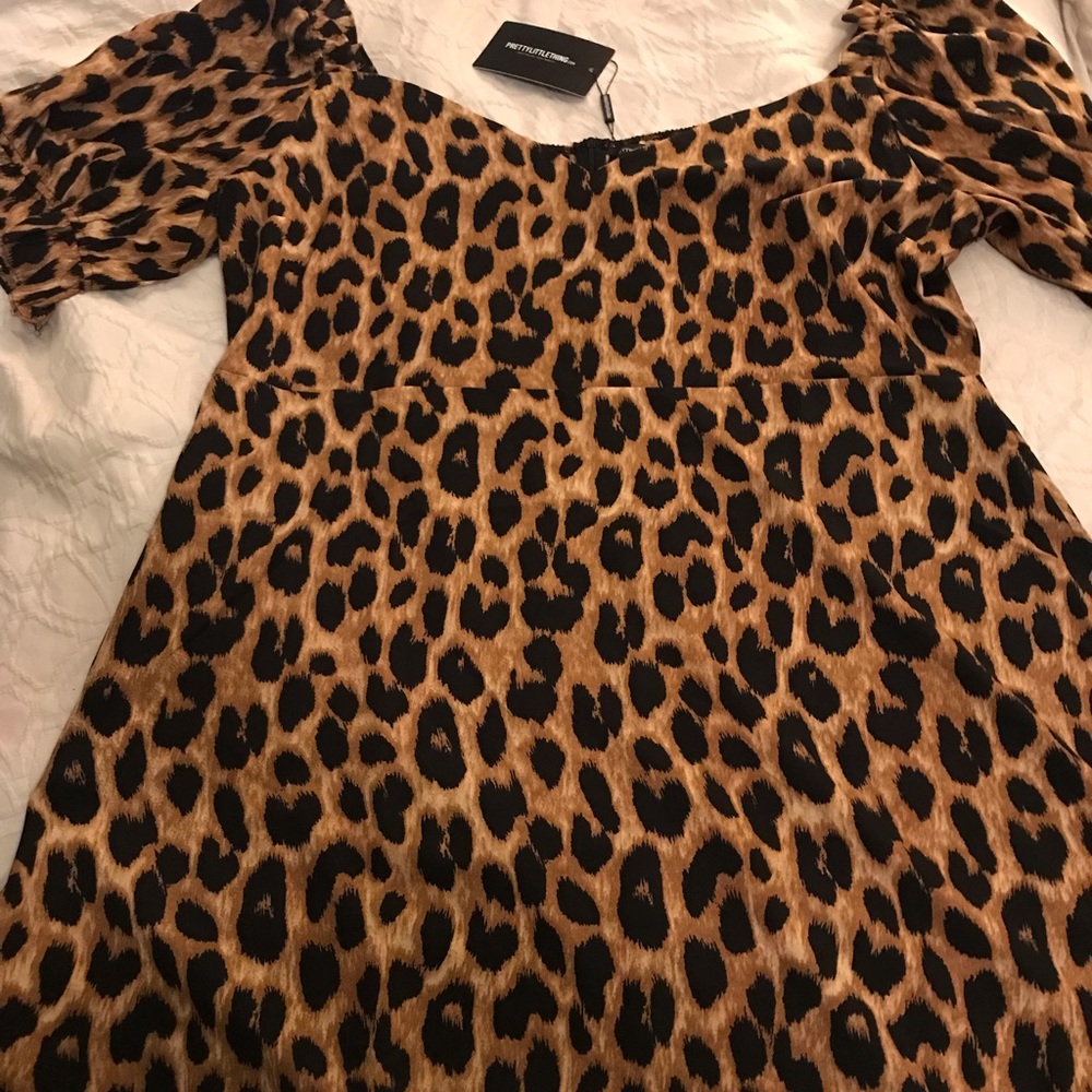 Pretty little thing leopard dress new with tags